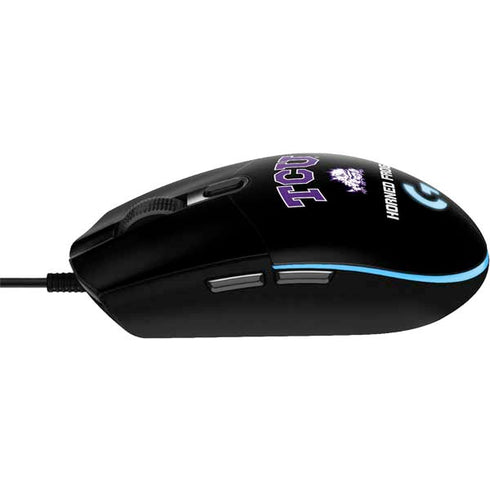 Texas Christian University TCU Horned Frogs Logo G203 Prodigy RGB Wired Gaming Mouse Skin